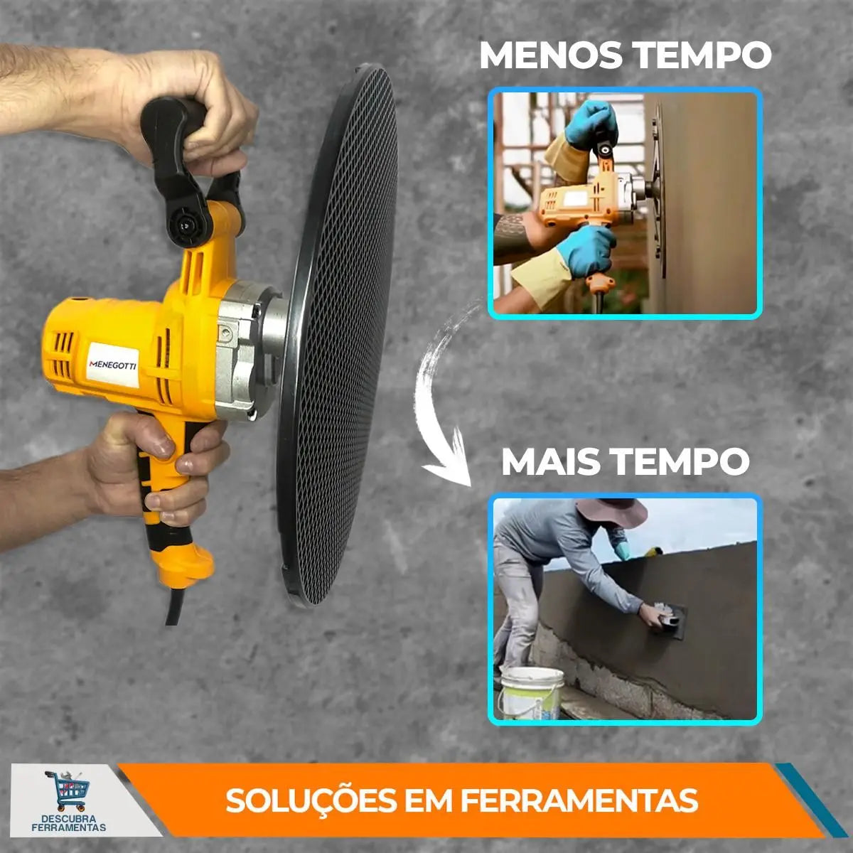 Desempenadeira Elétrica Para Reboco Mde 1200w Menegotti 110V/220V
