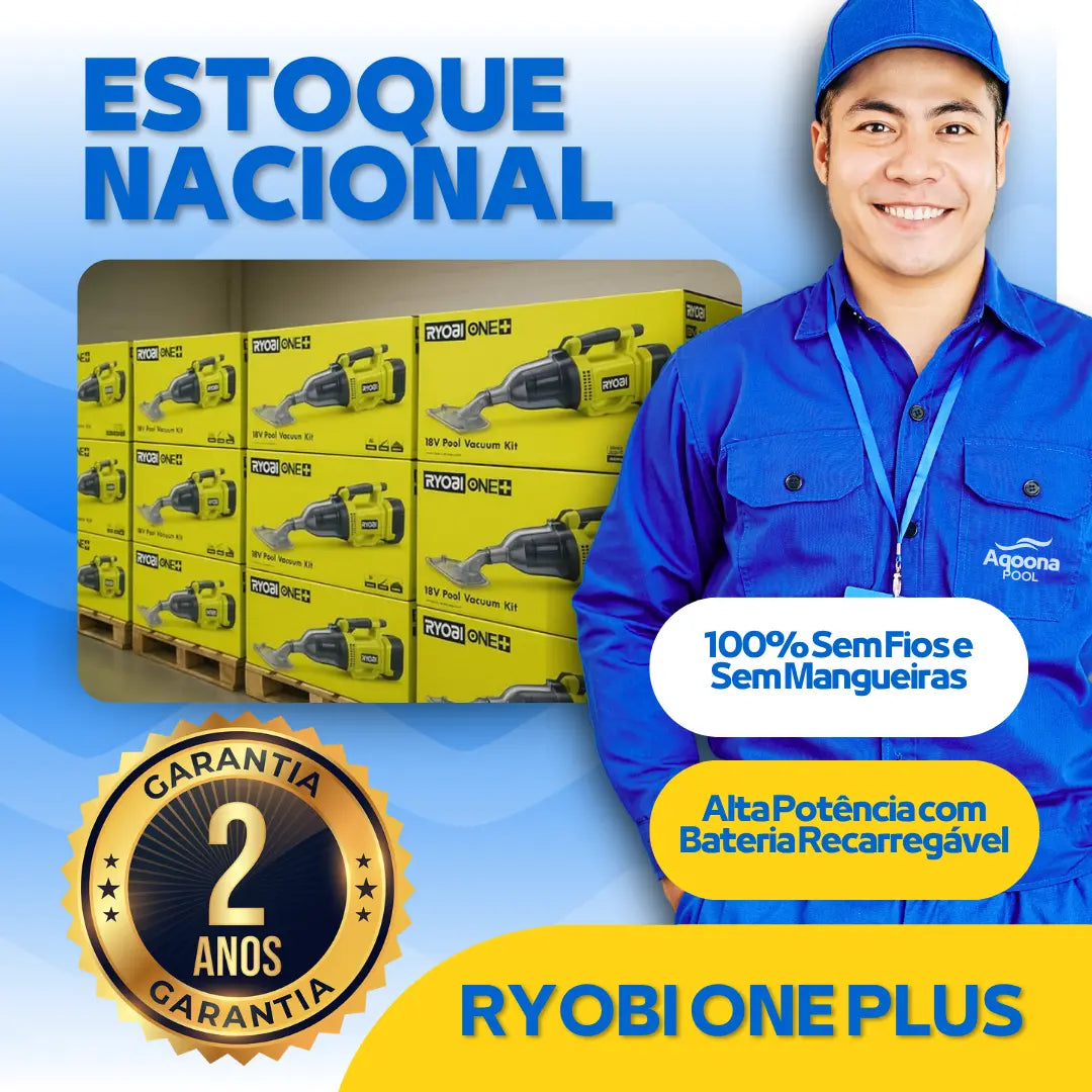 Ryobi One Plus - Aspirador de Piscina Sem Fio