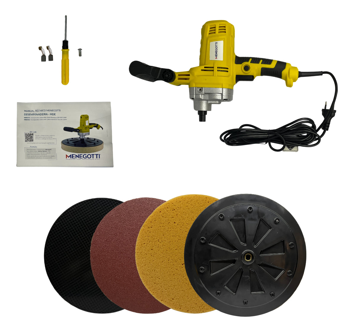 Desempenadeira Elétrica Para Reboco Mde 1200w Menegotti 110V/220V