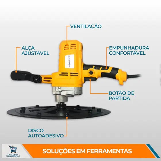 Desempenadeira Elétrica Para Reboco Mde 1200w Menegotti 110V/220V