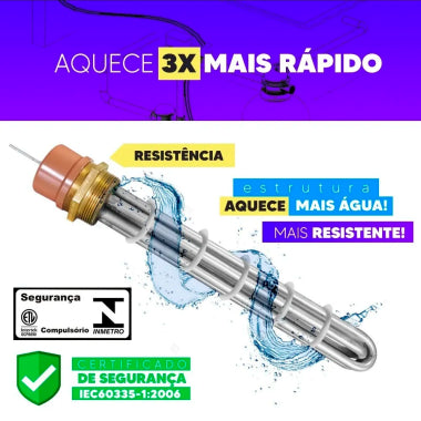 Aquecedor Elétrico para Piscina Até 20 Mil Litros Manual Com Termômetro