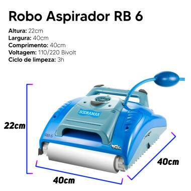 Robô Aspirador Automático Sodramar RB6