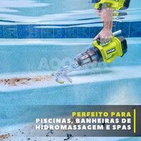 Ryobi One Plus - Aspirador de Piscina Sem Fio 24V/90W - BIVOLT 110/220