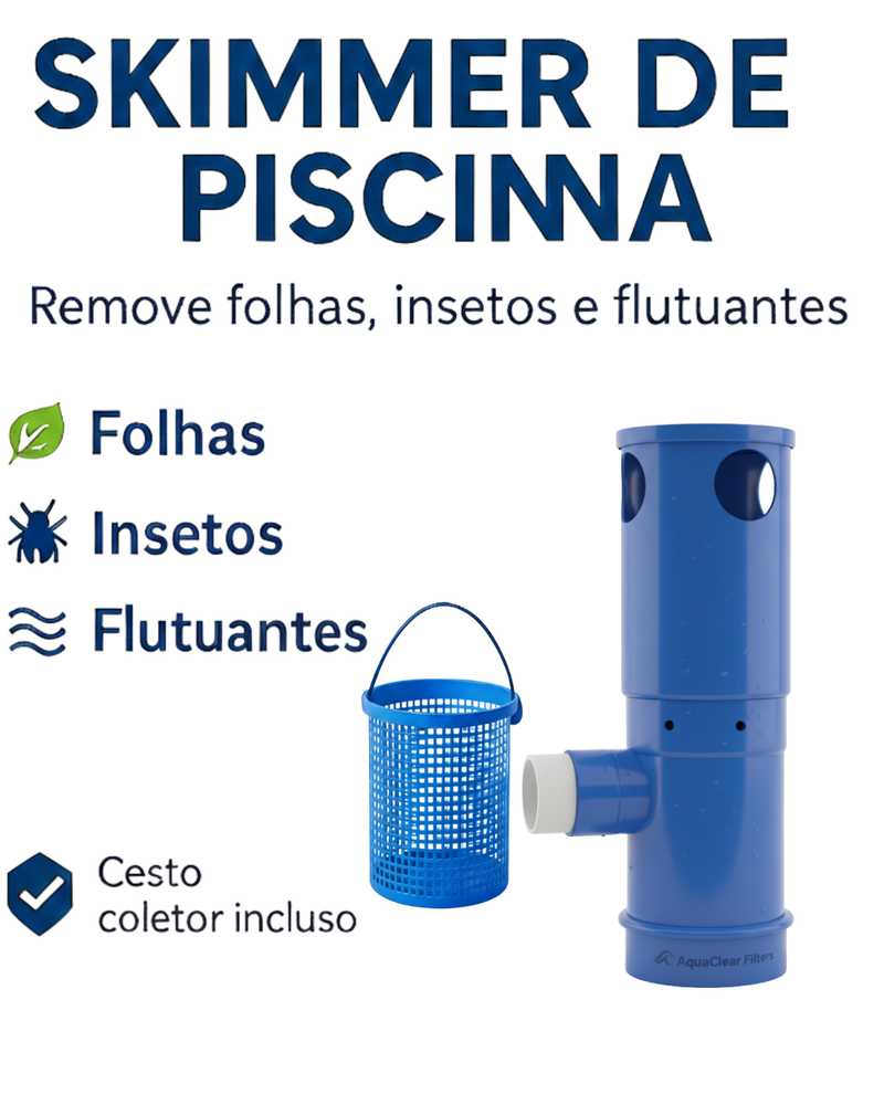 Skimmer de Piscina SHARK – água limpa, ajuste perfeito