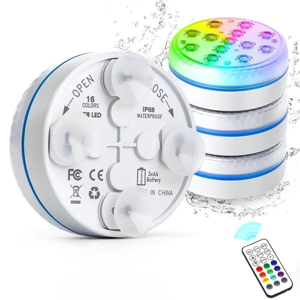 Luminária Led de Piscina RGB com Ventosas - Swanlight