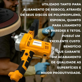 Desempenadeira Elétrica Para Reboco Mde 1200w Menegotti 110V/220V