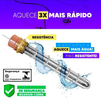 Aquecedor Elétrico para Piscina Até 20 Mil Litros Manual Com Termômetro