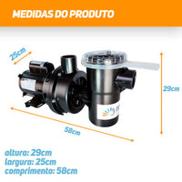 KIT FILTRO F 450 MOTOBOMBA NBFC-2 1/2CV NAUTILUS COM AREIA