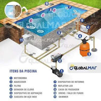 KIT FILTRO F 350 MOTOBOMBA 1/3CV NAUTILUS COM AREIA