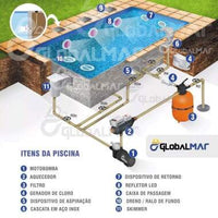 KIT FILTRO F 450 MOTOBOMBA NBFC-2 1/2CV NAUTILUS COM AREIA