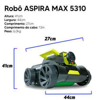 Robô Aspirador Automático Nautilus Aspira Max 5310 Para Piscinas De Até 2,50m