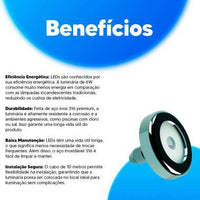 REFLETOR INOX 316 RGB PARA PISCINA PREMIUM 10W CABO 2 MT THOLZ