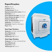 TROCADOR DE CALOR YES SD-60 LUXO 220V BIF TITANEO PARA PISCINA ATÉ 53M³ SODRAMAR